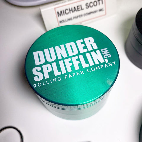 Dunder Splifflin 63mm Green Metal Herb Grinder 4/20 Special